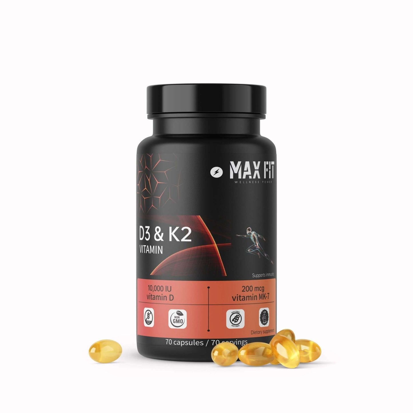 Vitamín D3K2 - Synergia pre silné kosti, imunitu a zdravé srdce - MAX FIT