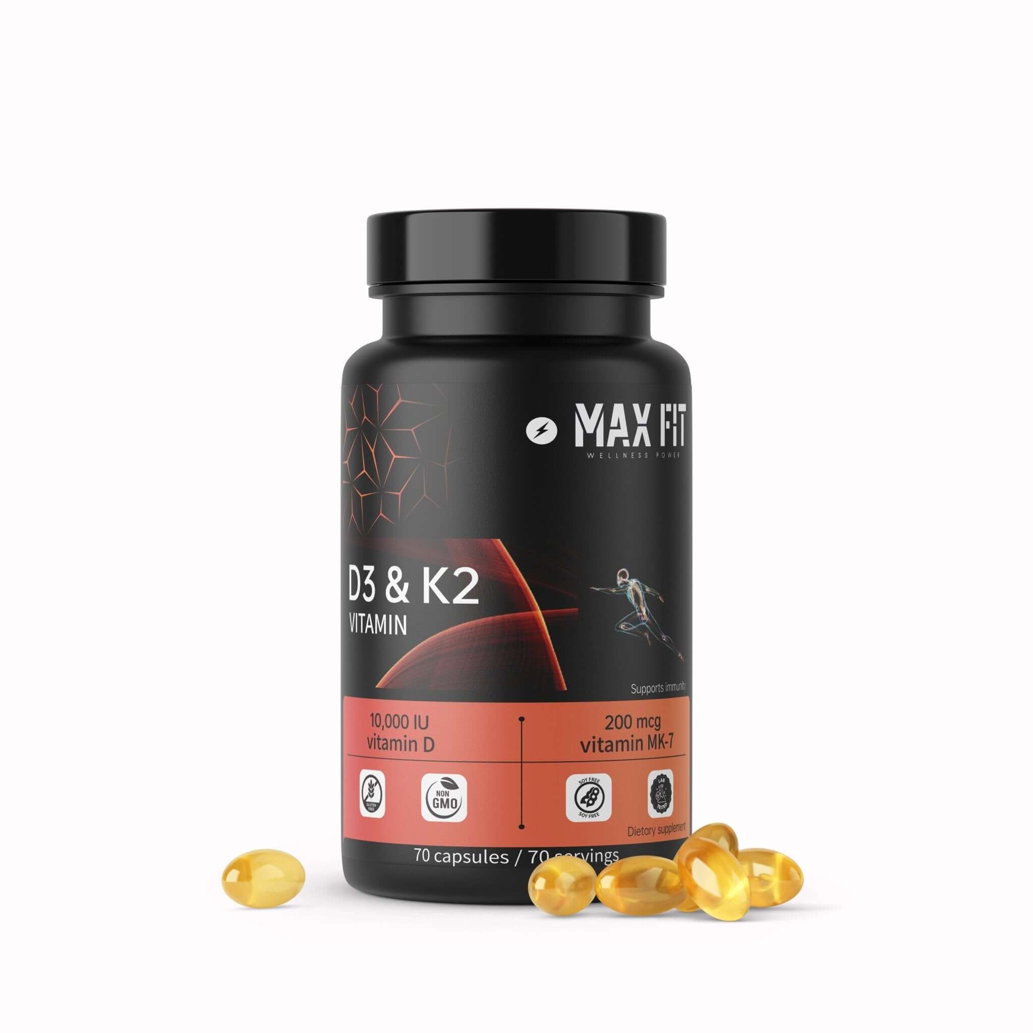 Vitamín D3K2 - Synergia pre silné kosti, imunitu a zdravé srdce - MAX FIT
