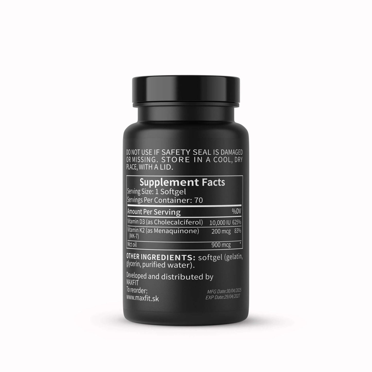 Vitamín D3K2 - Synergia pre silné kosti, imunitu a zdravé srdce - MAX FIT