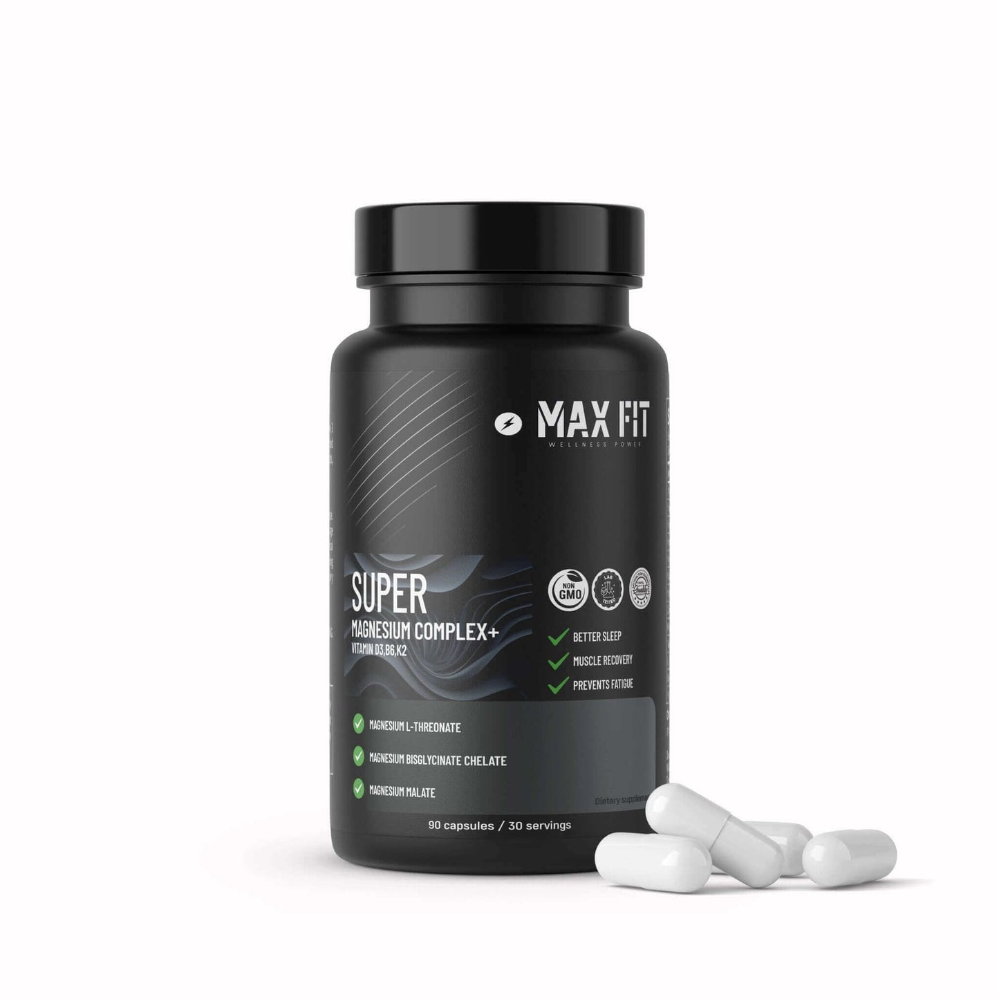 SUPER Magnézium Complex - Prémiová Podpora pre Telo & Myseľ - MAX FIT