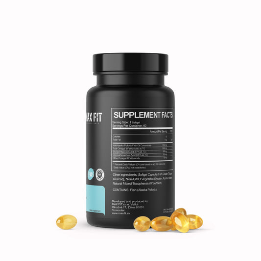Omega 3 IFOS™ - Certifikovaný Rybí Olej. Čistota, Sila a Vedecká Podpora - MAX FIT