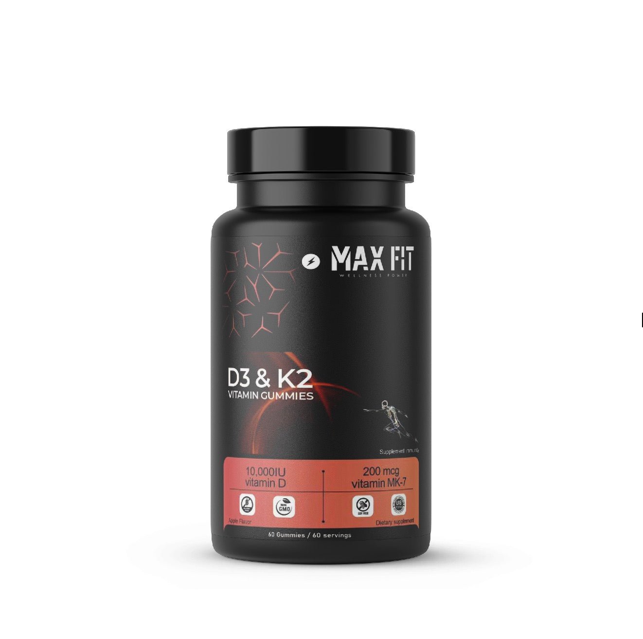 Vitamín D3K2 - Gumíky v lahodnej príchuti Jablko. - MAX FIT