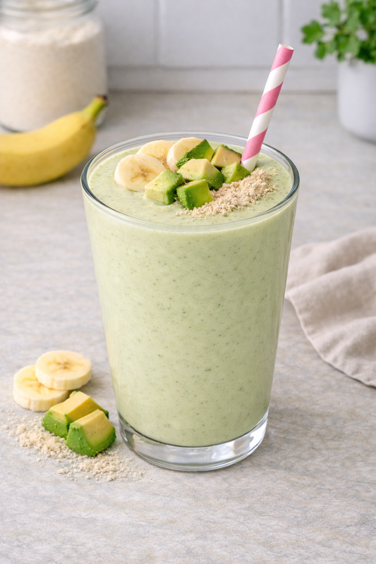 🍌🥑 Krémový Proteínový shake s banánom a avokádom
