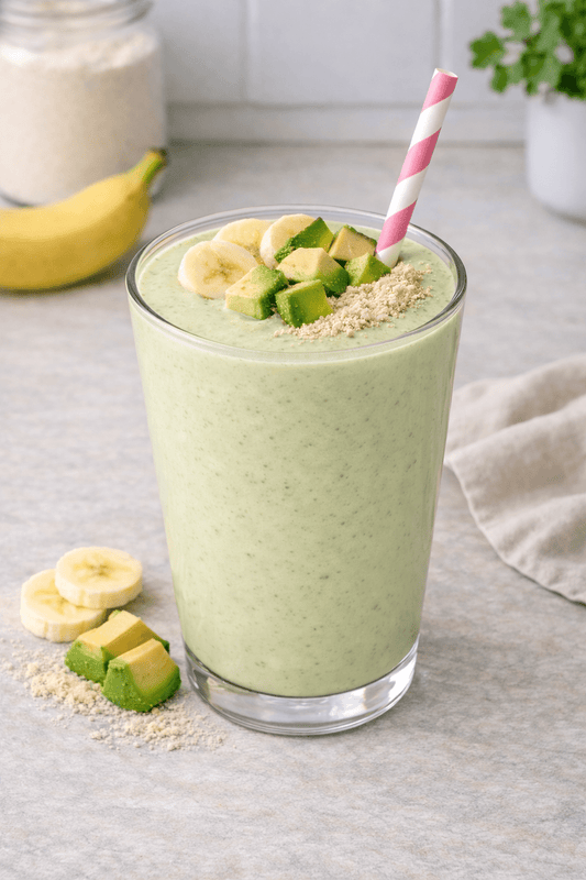 🍌🥑 Krémový Proteínový shake s banánom a avokádom - MAX FIT