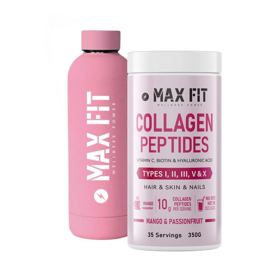 BEAUTY BUNDLE - Multi Peptidový Kolagén & Štýlová Nerezová fľaša - MAX FIT