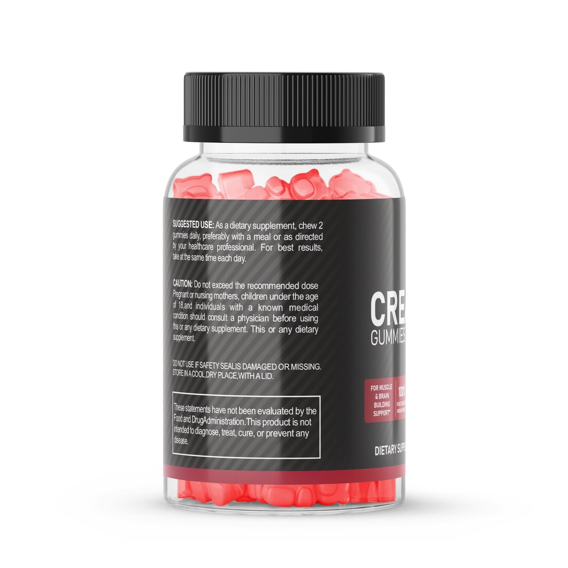 Kreatín Monohydrát s BCAA & Taurínom - Gumíky s Jahodovou Príchuťou 🍓 - MAX FIT