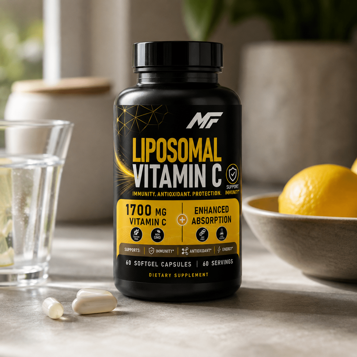 Liposomálny vitamín C 1700 mg – maximálna vstrebateľnosť, imunita a anti-aging - MAX FIT
