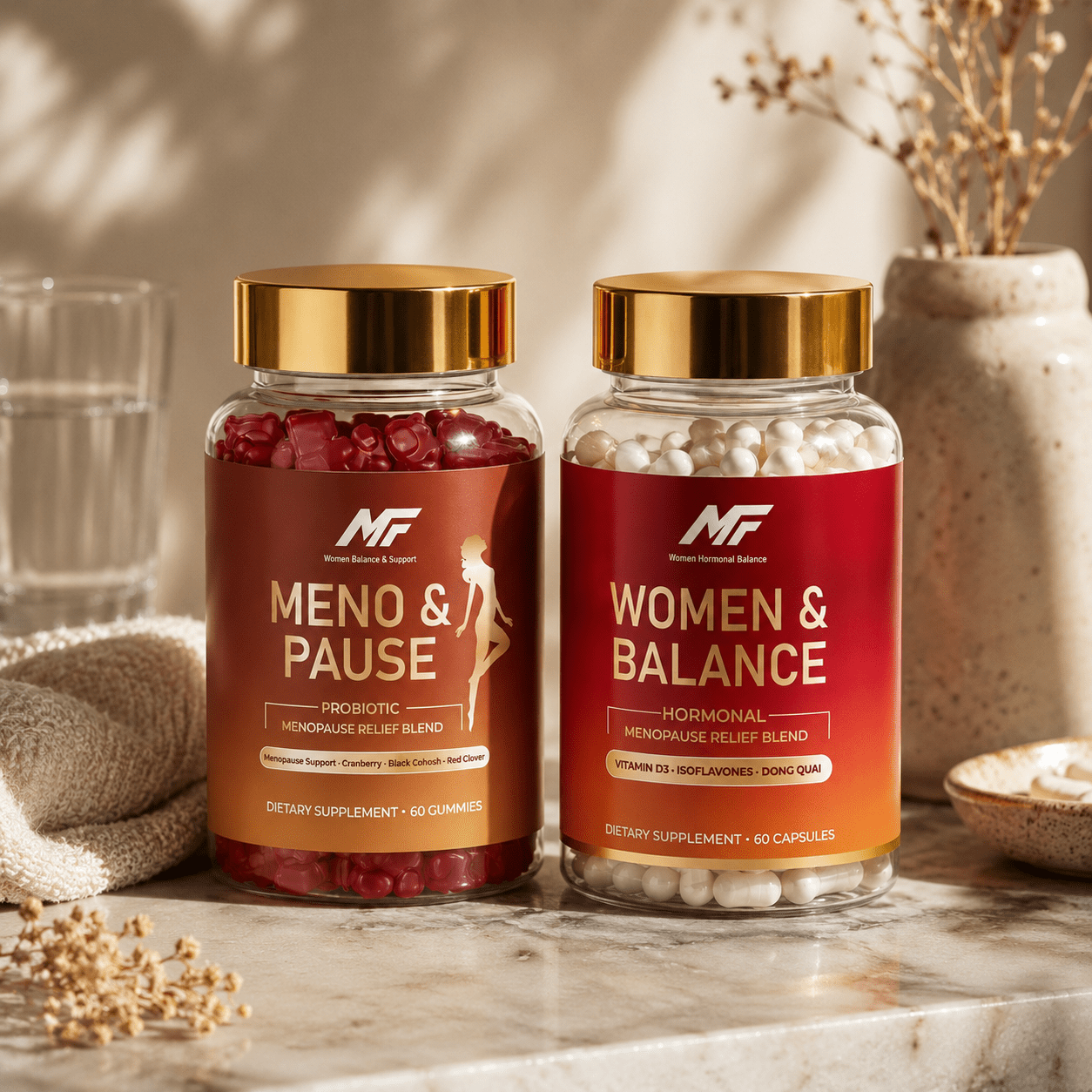 MENOPAUSE RELIEF DUO - Podpora hormonálnej rovnováhy v peri & menopauze - MAX FIT