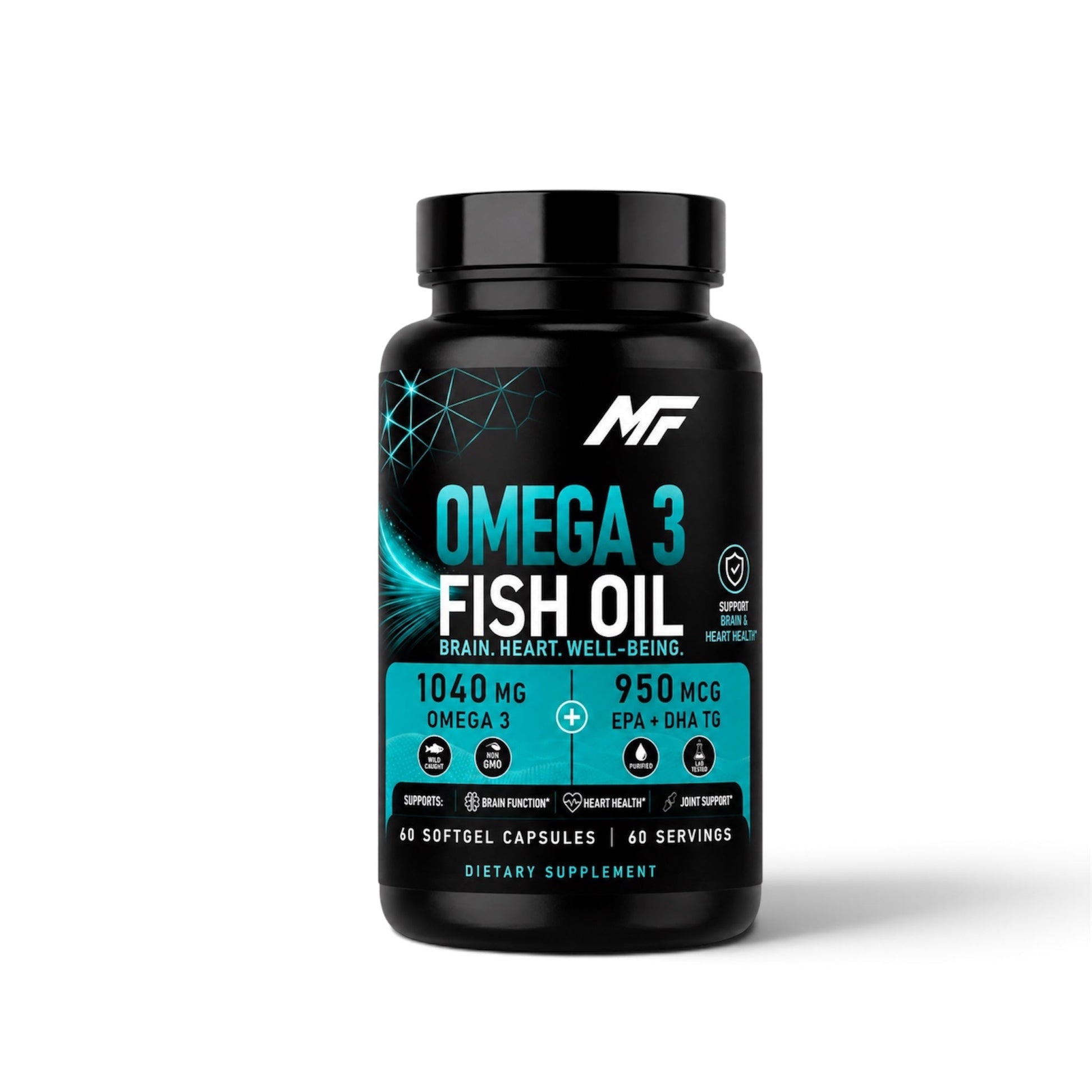 Omega-3 Fish Oil 1250 mg – EPA & DHA pre mozog, srdce, kĺby a hormonálnu rovnováhu - MAX FIT