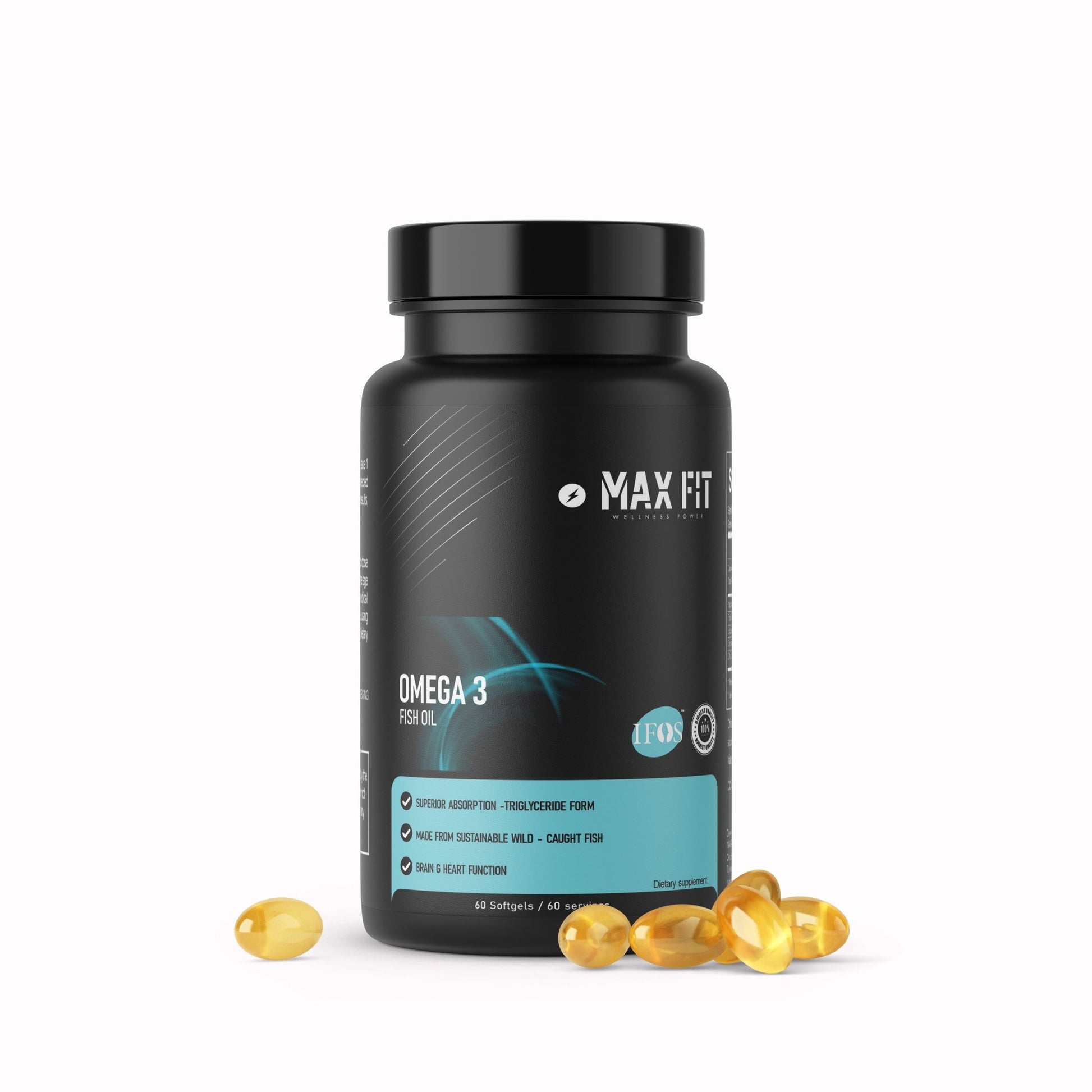 Omega 3 IFOS™ - Certifikovaný Rybí Olej. Čistota, Sila a Vedecká Podpora - MAX FIT