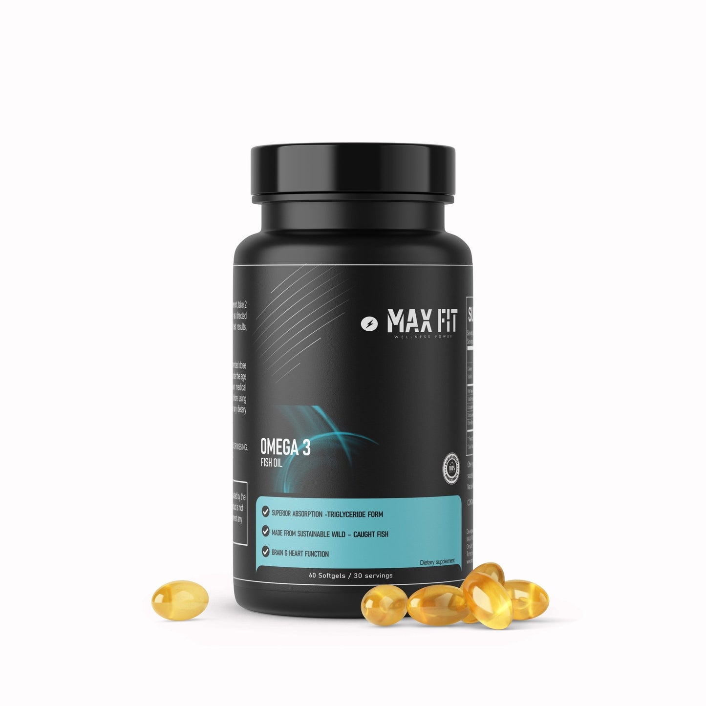 Omega 3 - Rybí Olej. Čistota, Sila a Vedecká Podpora - MAX FIT